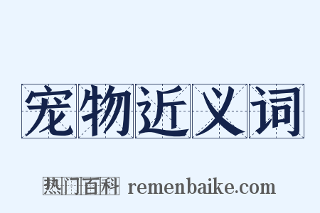 宠物近义词是什么意思的图片